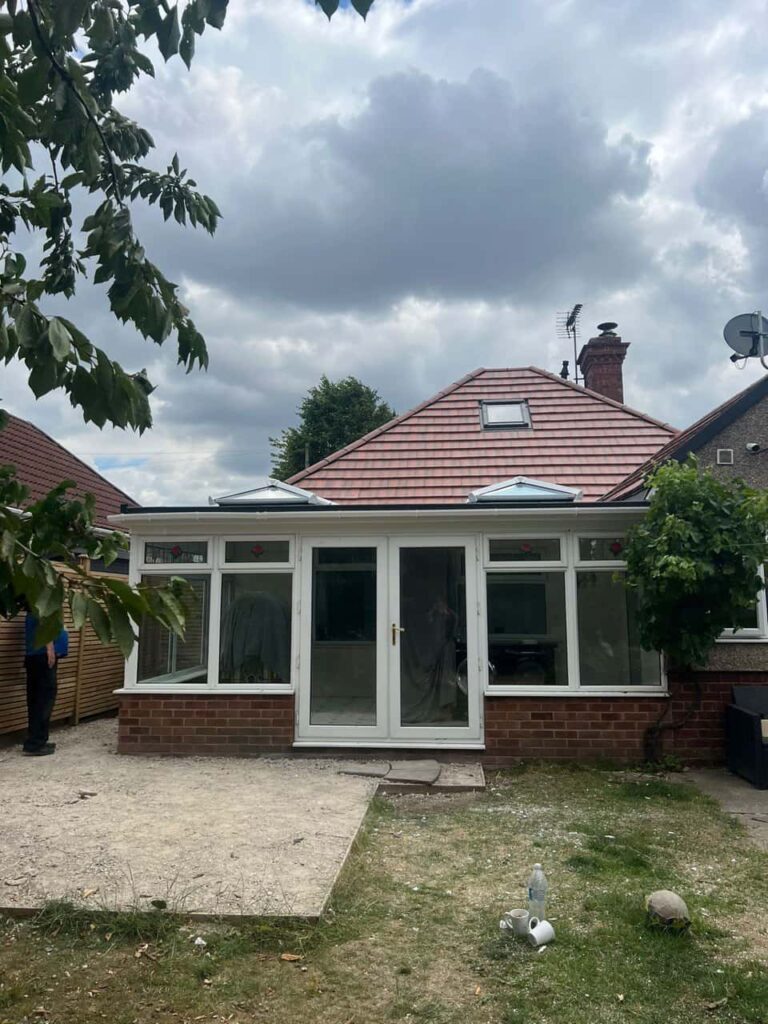 This is a photo of a hipped roof on a bungalow that has just had roof repairs carried out. Works carried out by Nettleham Roofing Repairs